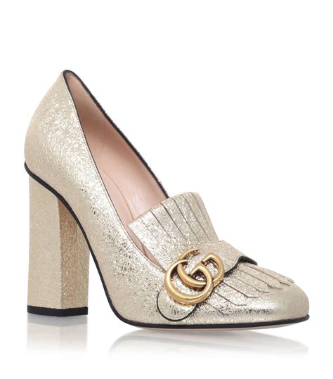 gucci gold herls|gucci heel price.